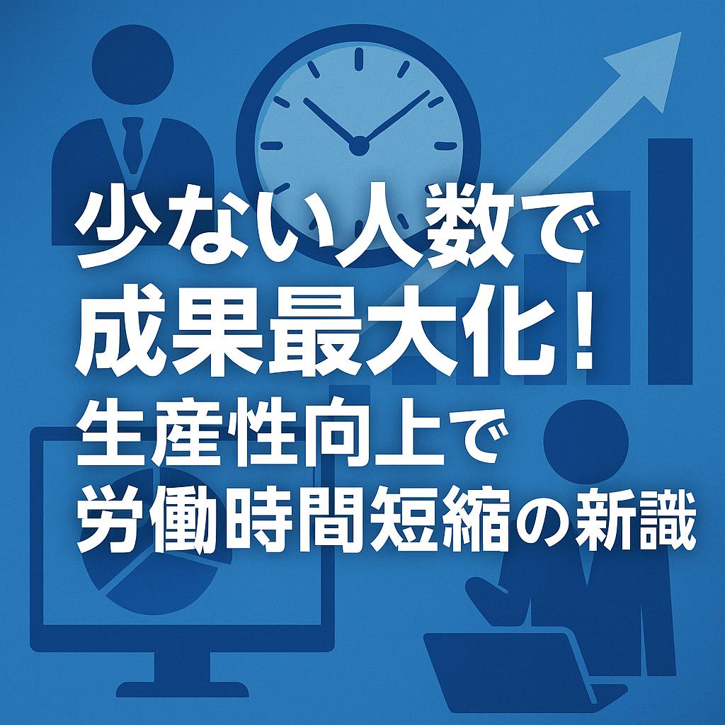 少ない人数で成果最大化！生産性向上で労働時間短縮の新常識