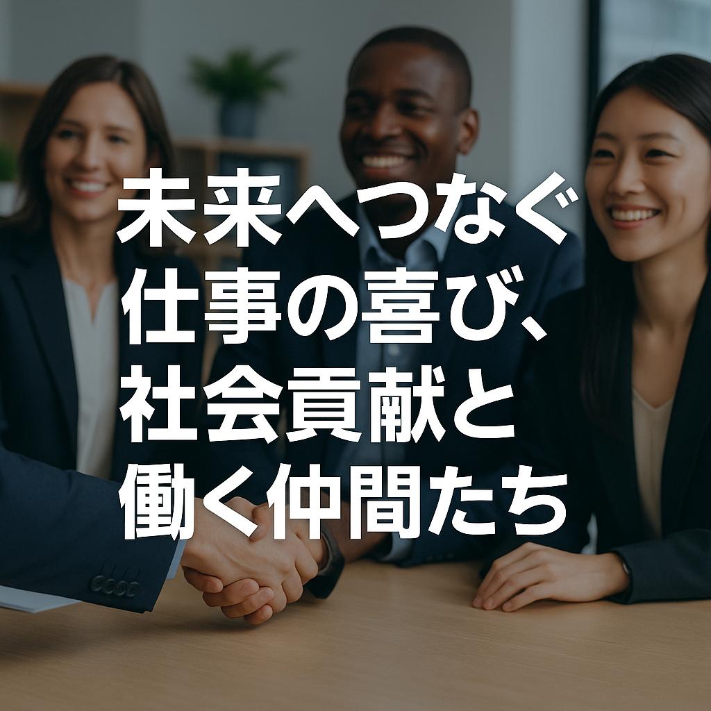 未来へつなぐ仕事の喜び、社会貢献と働く仲間たち