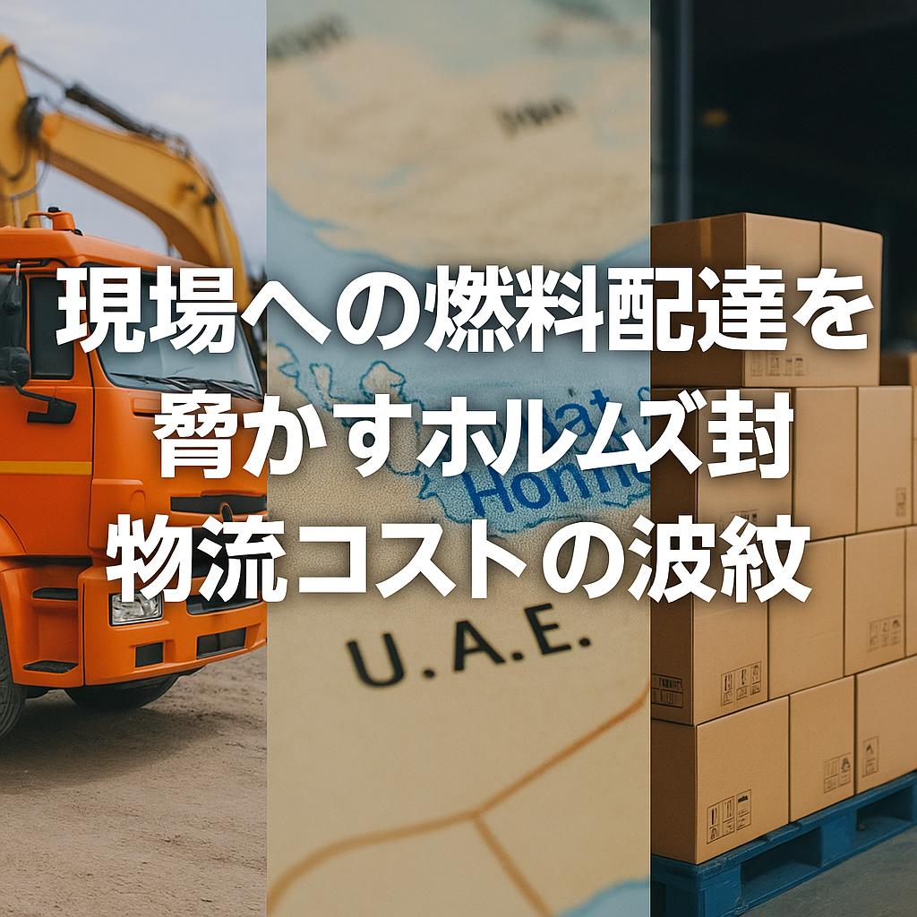 現場への燃料配達を脅かすホルムズ封鎖、物流コストの波紋