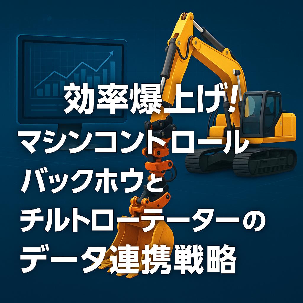 効率爆上げ！マシンコントロールバックホウとチルトローテーターのデータ連携戦略